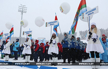 В спорткомплексе "Раубичи" состоялось открытие республиканских соревнований "Снежный снайпер"