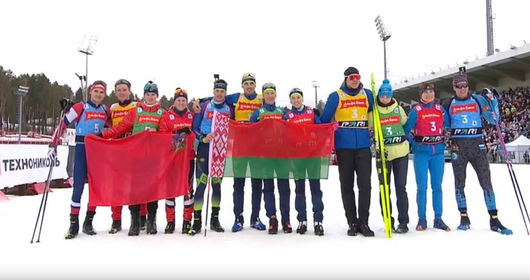 Яркая победа в смешанной эстафете!