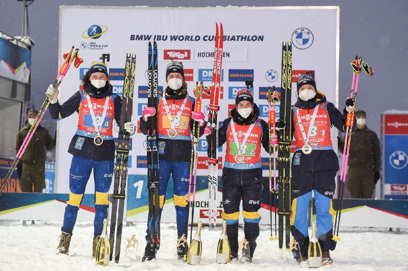 Женская сборная Швеции выиграла эстафету