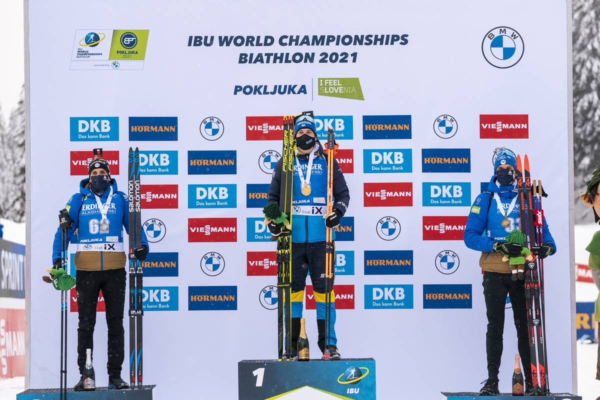 Шведский биатлонист Понсилуома выиграл спринт на чемпионате мира